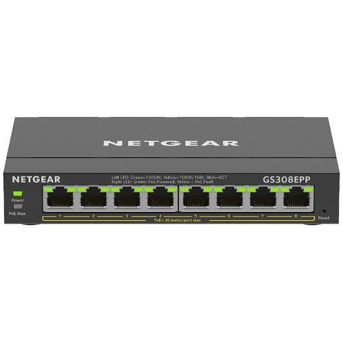 スイッチングハブ NETGEAR GS308EPP-100JPS [PoE+対応 (123W) ギガ...