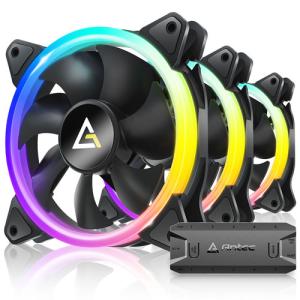 PC冷却ファン ANTEC Neon 120 ARGB_3PK [120mmケースファン Neon 120 ARGB 3 in 1 Pack ARGBコントローラー付属]｜イートレンドヤフー店