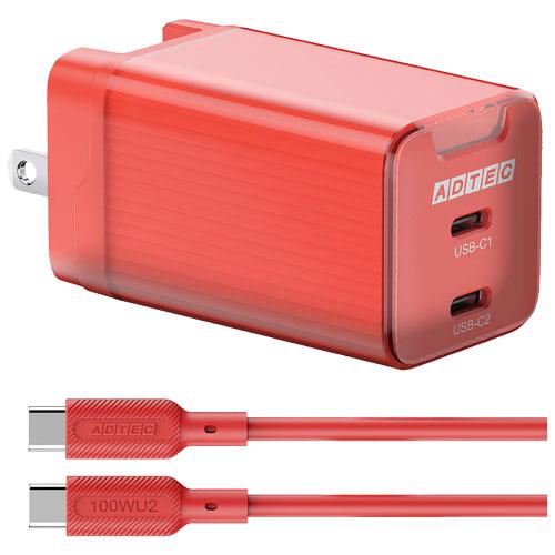PD充電器 アドテック APD-V065C2-RD-SC10U2 [PD充電器 最大65W Type...