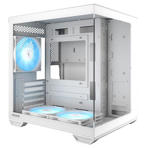 PCケース Okinos Mirage 4 ARGB White [Micro-ATXミドルタワーケ...