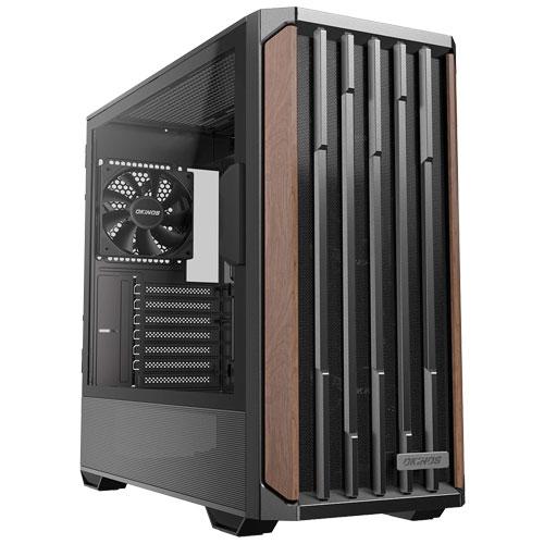 PCケース Okinos ATXミドルタワーケース Cypress 7 ウォルナット材フロントパネル...