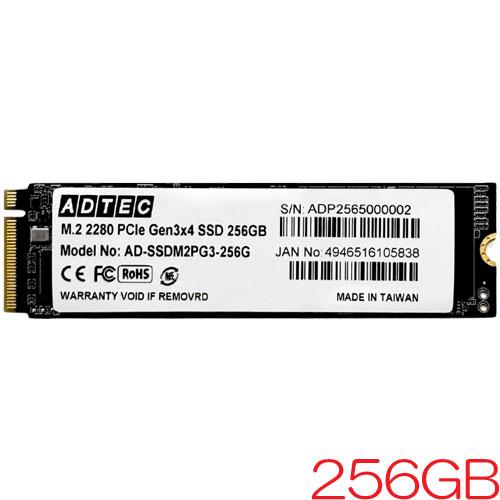 SSD アドテック AD-SSDM2PG3-256G [256GB SSD M.2 (2280) P...