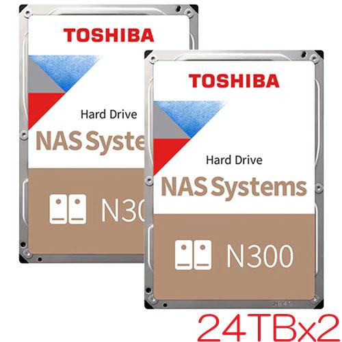 HDD 東芝(HDD) N302A24-HDWG82EUZSVA [24TB 2個セット NAS向け...