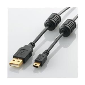 USBケーブル エレコム U2C-MF30BK [USB2.0ケーブル/フェライトコア付 A-min...