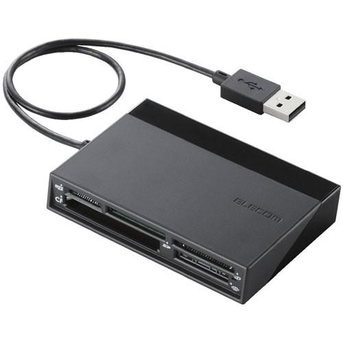 カードリーダー エレコム MR-C24BK [メモリリーダライタ/USBハブ付/SD+MS+CF+X...