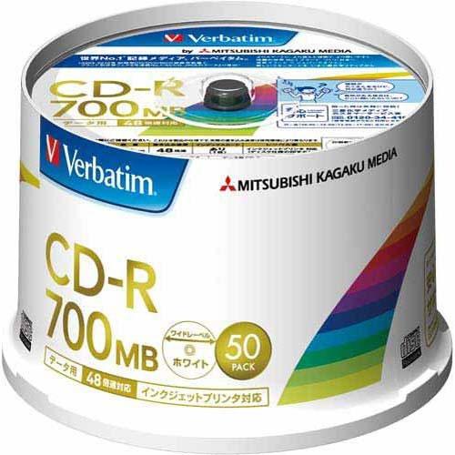 CD-R 三菱化学メディア SR80FP50V2 [CD-R 700MB データ用 48倍速 50枚...