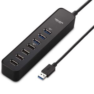 USBハブ エレコム U3H-T706SBK [USB3.0ハブ/マグネット付/セルフパワー/7ポート/ブラック]｜etrend-y