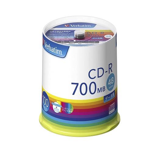 CD-R 三菱化学メディア SR80FP100V1E [CD-R(Data) 700MB 48x 1...