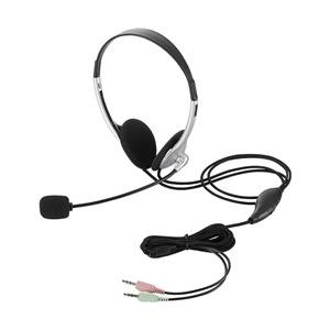 ヘッドセット エレコム HS-HP22SV [ヘッドセットマイクロフォン/両耳オーバーヘッド/1.8m]｜etrend-y