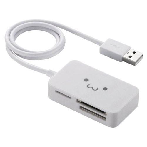 カードリーダー エレコム MR-A39NWHF1 [メモリリーダライタ/SD+MS+CF対応/ホワイ...