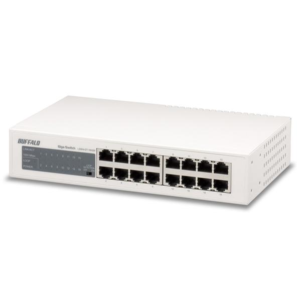 スイッチングハブ バッファロー LSW4-GT-16NSR [Giga スイッチ 金属筺体/電源内蔵...