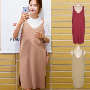 ETTE マタニティ ワンピース ジャンパースカート ゆったり ノースリーブ ビスチェワンピース/SOD5390