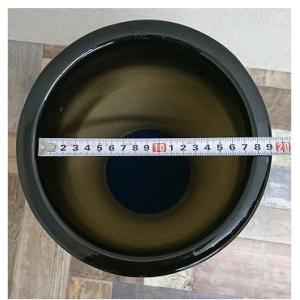 陶器製の傘立て 黒 (#01193B) 5.0kgの詳細画像1
