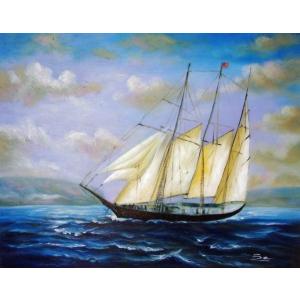 油絵 帆船 MA1268 : 絵画制作専門ユーラシアアート - 通販 - Yahoo