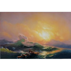 油絵 フレデリック・エドウィン・チャーチ_ナイアガラの滝 MA3135