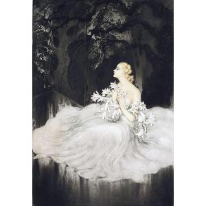 ルイ・イカール リリィ 人物画 絵画 女性 アールデコ アンティーク 銅