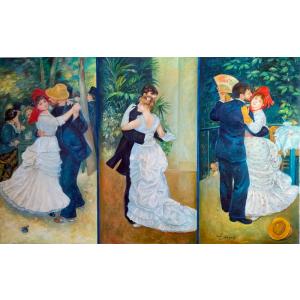 油絵 ルノワールの名作_二人の姉妹・テラスにて MA262 : 絵画制作専門