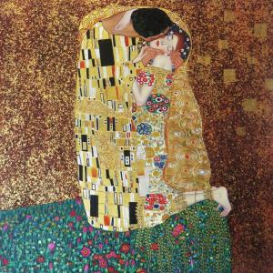漆絵 クリムトの名作_接吻 NH95 : 絵画制作専門ユーラシアアート