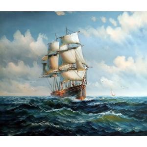 油絵 帆船 MA1268 : 絵画制作専門ユーラシアアート - 通販 - Yahoo