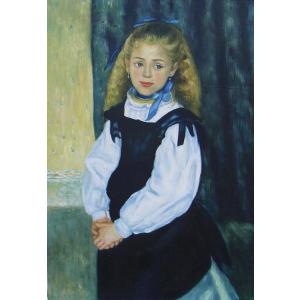 油絵 ルノワールの名作_二人の姉妹・テラスにて MA262 : 絵画制作専門