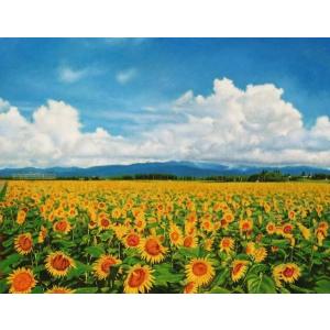 油絵 アンダルシアのひまわり畑 MA171 : 絵画制作専門ユーラシアアート
