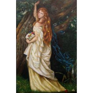 油絵 アングルの名作_シャルル七世の戴冠式のジャンヌ・ダルク MA1439