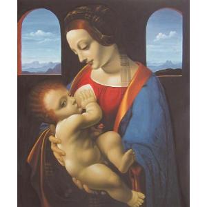 油絵 フィリッポ・リッピ_聖母子と二人の天使 MA1233 : 絵画制作専門