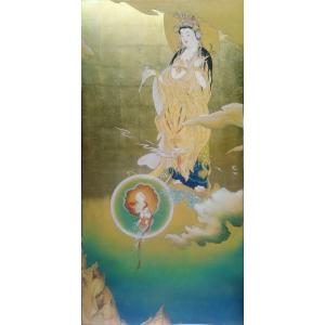 漆絵 酒井抱一の名作_桐菊流水図 NH58 : 絵画制作専門ユーラシアアート