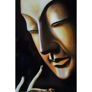 漆絵 狩野芳崖の名作_悲母観音 NH164 : 絵画制作専門ユーラシアアート