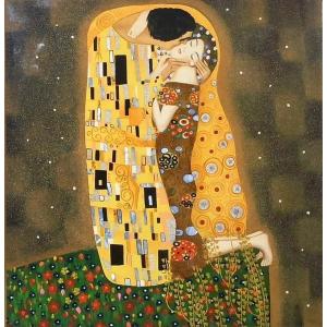 クリムト 絵画 漆絵 クリムトの名作_風景画4 専用額付 NH185 : 絵画制作専門
