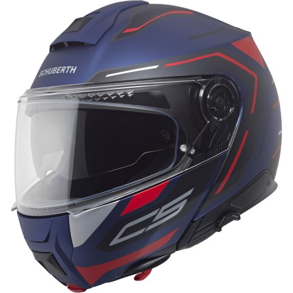Schuberth C5 Omega シューベルト フリップアップヘルメット / ブルーマット・レッ...