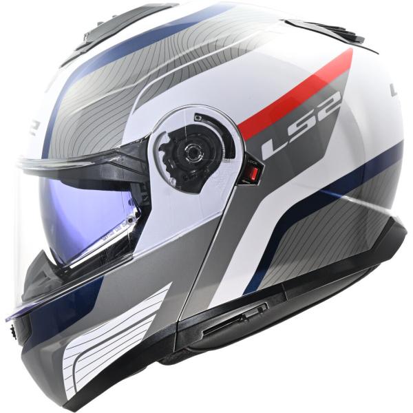 LS2 FF908 Strobe II Monza フリップアップヘルメット / ホワイト・ブルー・...