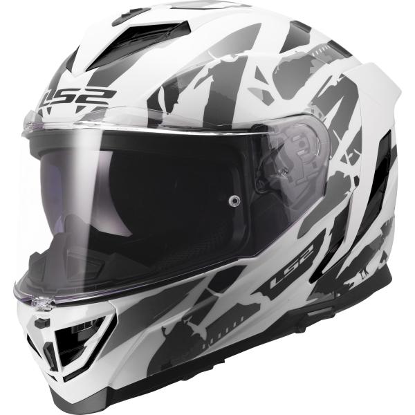 LS2 FF818 Storm III Kaos ヘルメット /ホワイト・グレー