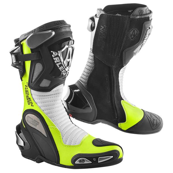 Arlen Ness Xaus Replica アレンネス バイクブーツ / ブラック・ホワイト・イ...