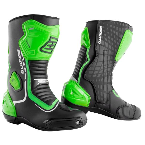 Bogotto ボゴット Race-X バイクブーツ / ブラック・グリーン