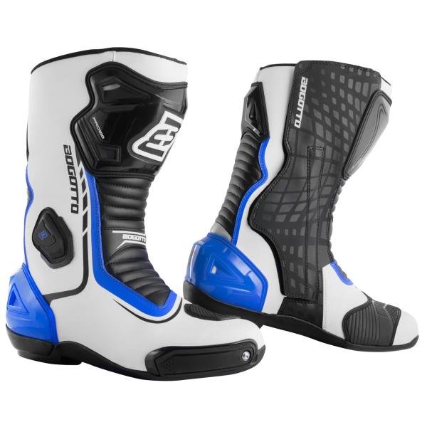 Bogotto ボゴット Race-X バイクブーツ / ホワイト・ブルー・ブラック