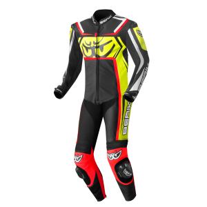 Berik べリック Race-Tech ワンピース レザースーツ / ブラック・レッド・イエロー