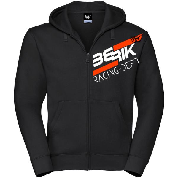 Berik べリック レーシング ジップ フーディーパーカー / ブラック・ホワイト