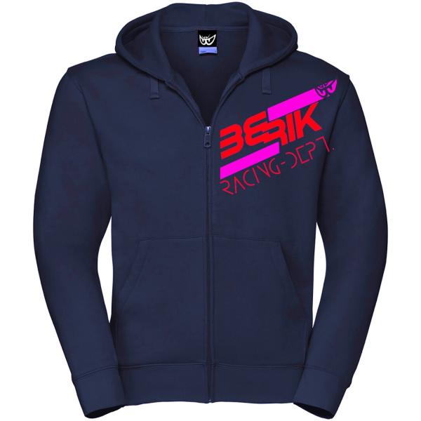 Berik べリック レーシング ジップ フーディーパーカー / ブルー・レッド