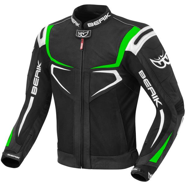 Berik べリック Radic レザージャケット / ブラック・グリーン・ホワイト