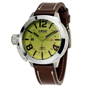 特価 ユーボート クラシコ 45 BE GMT 8051 腕時計 メンズ U-BOAT CLASSICO 45 BE GMT Anatholite ブラウン系｜euro