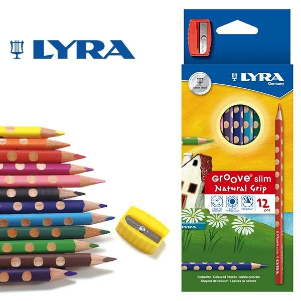 LYRA リラ社 Groove グルーヴスリム 色鉛筆 12色セット（シャープナー付き）