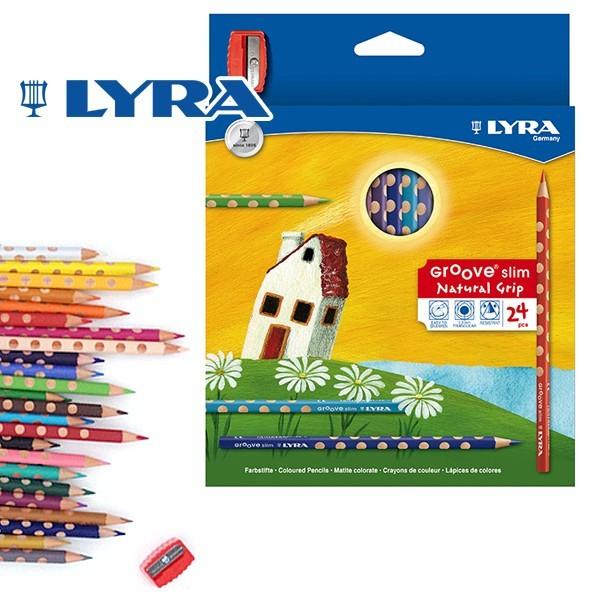 LYRA リラ社 Groove グルーヴスリム 色鉛筆 24色セット（シャープナー付き）