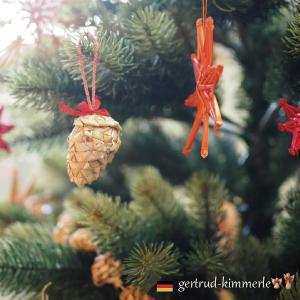Kimmerle キマール社 クリスマス ストローオーナメント 松ぼっくり 5cm