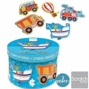 Scratch スクラッチ スタートパズル ビークル ~ 2歳 3歳の男の子 女の子の誕生 クリスマスプレゼントに人気。ベルギー 知育玩具。