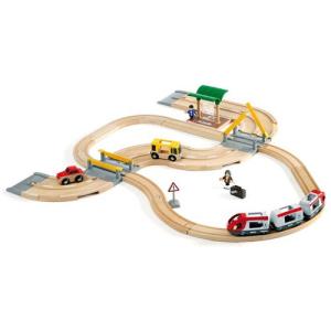 BRIO（ブリオ） レール＆ロード トラベルセット 木製レールセット 33