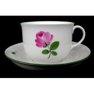 アウガルテン ウィンナーローズ ティーカップアンドソーサー