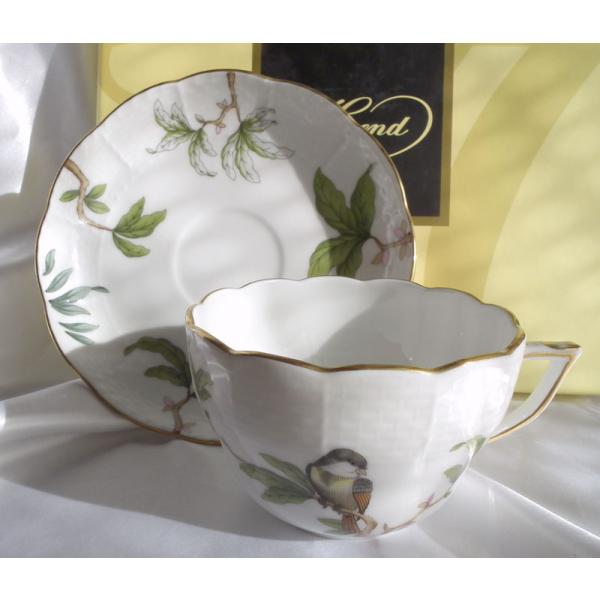 ヘレンド　フォレ　鳥　モチーフ1番　兼用カップアンドソーサー　FORET730　 新品　SALE現品...