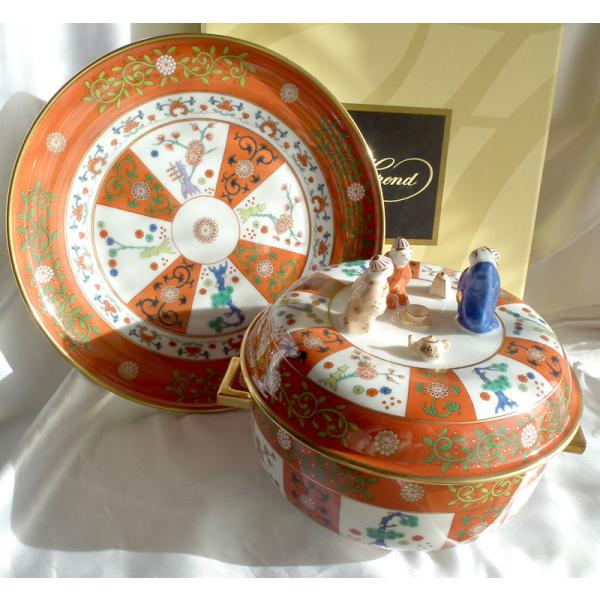 ヘレンド　ゲデレ　レア茶会ボックス/トレイ付きマンダリン　G1-6369　新品箱入　シノワズリ　SA...