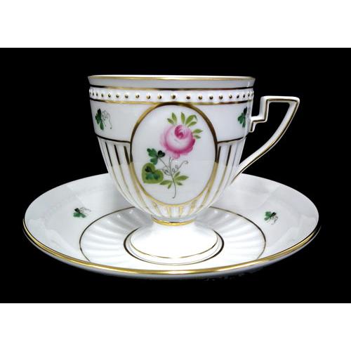 ヘレンド　ウィーンの薔薇シンプル　アンピールカップアンドソーサー　4467000VRHS　新品